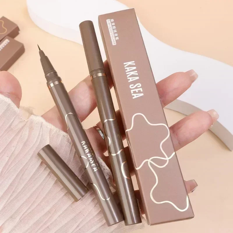 Ultra Thin Black Brown Lower Eyelash Eyeliner Pen Waterproof Lasting Smooth Lying Silkworm Eyes Liner Pencils Eye Makeup Tools 240625