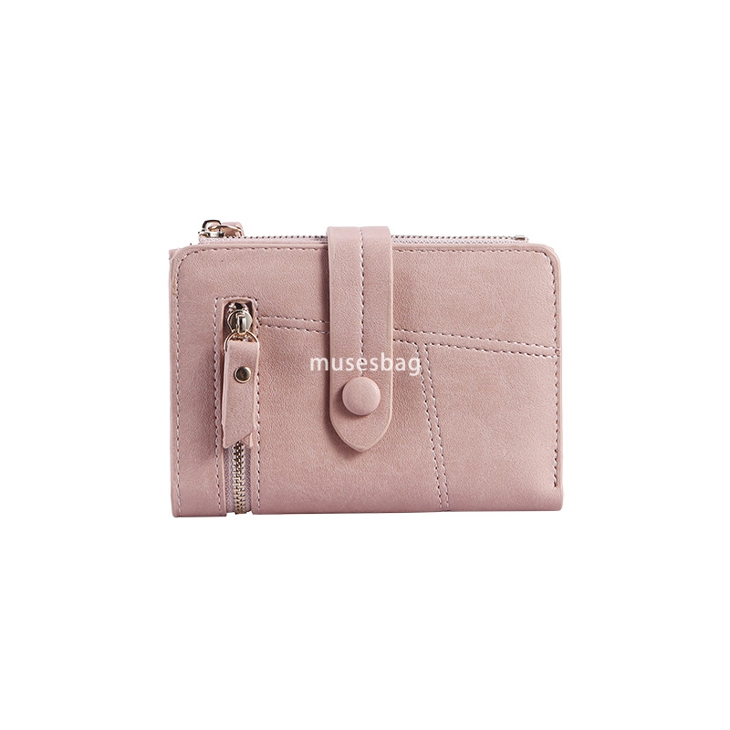 High quality practical wallet for western-style women short Korean version trendy and fresh multifunctional folding and versatile small money foreskin
