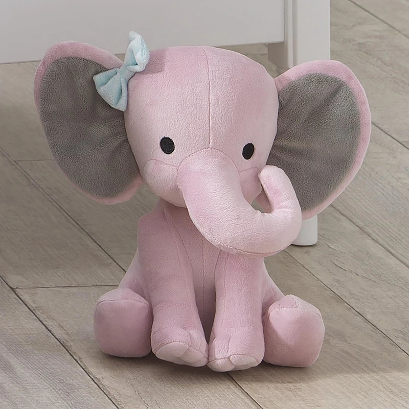 25cm Gray Elephant Plush Toys Kawaii Animals Soft Sleeping Stuffed Pillow Doll Plushie for Baby Room Decorative Gifts 240625 Y260128