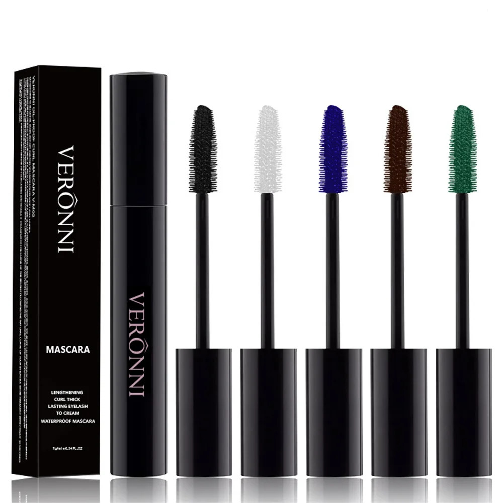 1Pcs Waterproof Colorful Mascara Curled Lengthening Eyelash Anti Smudging Eyelash Cream Eye BLack Lasting Eye Makeup Cosmetics 240625