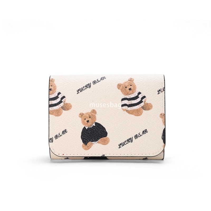 Fashionable Women's Designer Practical Multi functional Commuting Wallet PU American Classic Retro Lightweight Three Fold Short Clip Purse Wallet