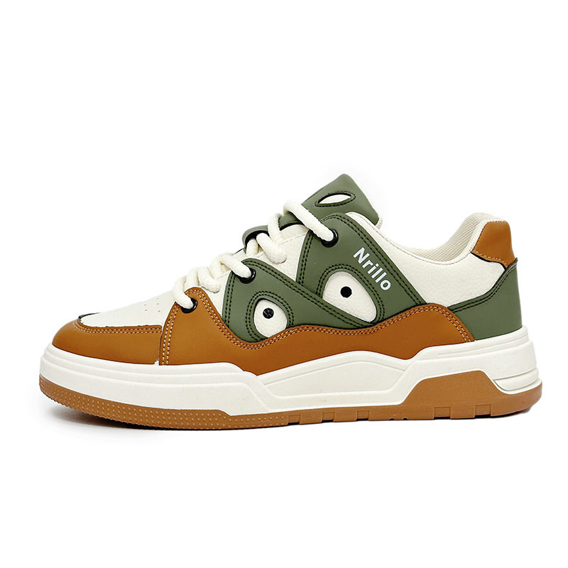 New skateboarding shoes thick bottom shoes breathable spring and summer bread shoes men's casual shoes dissolving board shoes 232