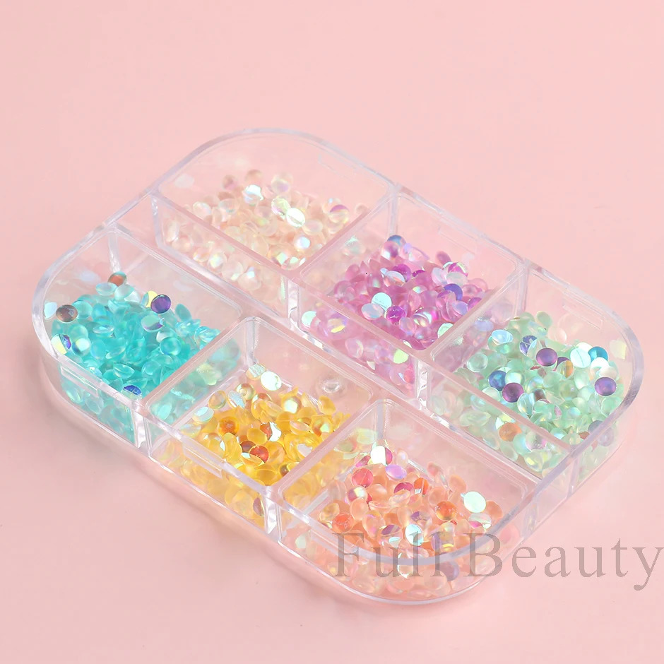 Acrylic Mermaid Ball Nail Art Decoration 3D Crystal Teardrop Colorful Jewelry Charm Kawaii Jewelry Accessories LY2052 240625