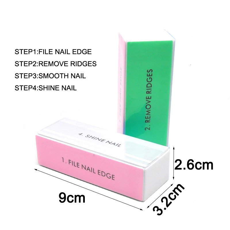 10 PCS Polishing Block 4 Face Colorful Sponge Nail Buffer Files Polisher Sanding File Manicure Accessories Tools For Nail Care 240625