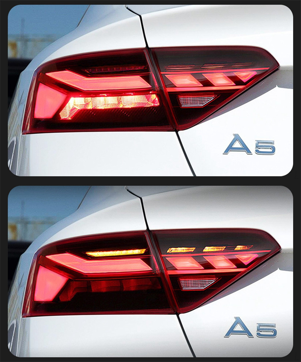 LED Taillight Assembly For Audi A5 20 08-20 16 S5 Rear Reverse Tail Light Flow Steering Turn Brakes Car Lamp