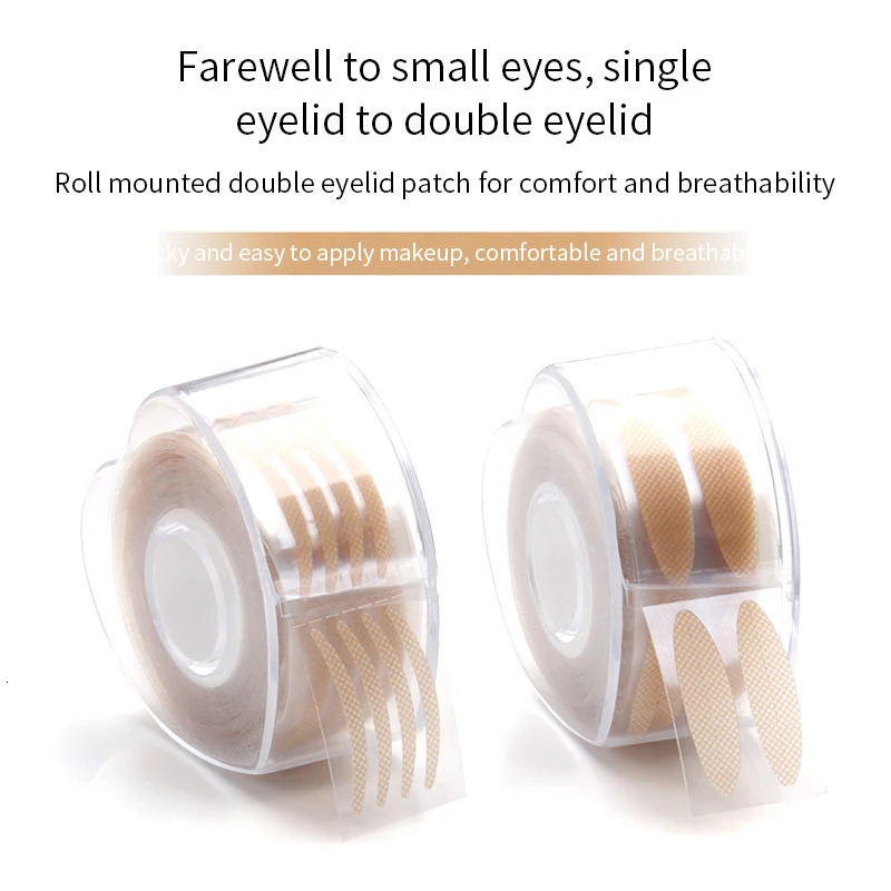 600PcsBox Big Eyelid Tape Sticker Double Fold Self Adhesive Eyelid Tape Stickers SL Makeup Clear Beige Invisible Tool o240626