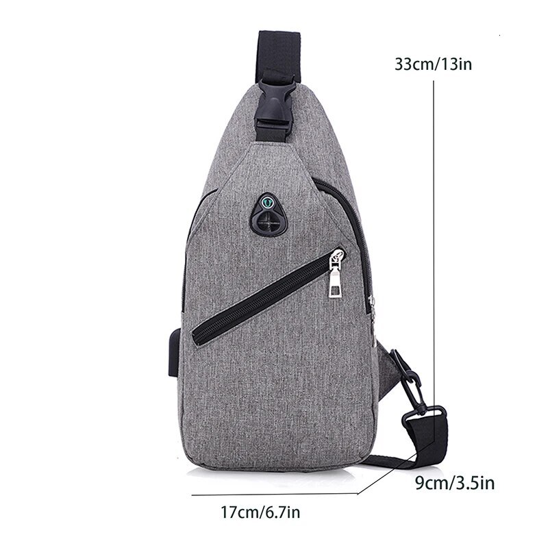 A New Boy Usb Crossbody Shoulder Waterproof Fashion Leisure Small Chest Men's Bag Large Capacity H6.27#21.9 ddmy 3403