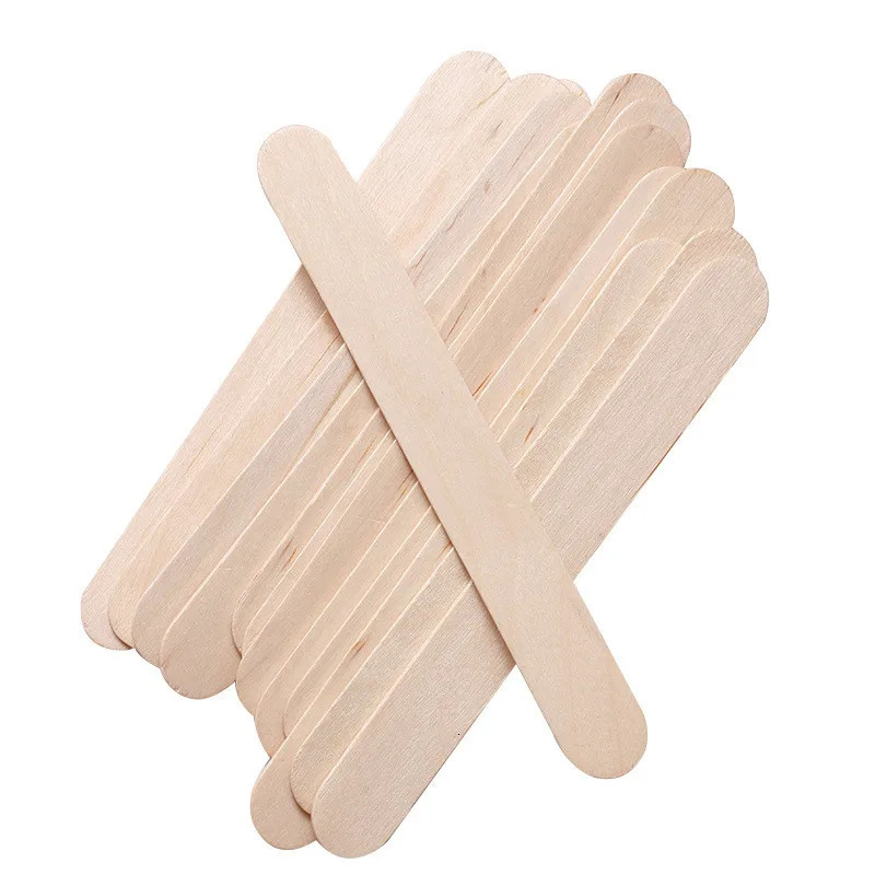 100pc Wooden Waxing Stick Hair Disposable Spatula Bean Body Beauty Tool Face Eyebrows Applicator Depilation Wooden Stick 240626