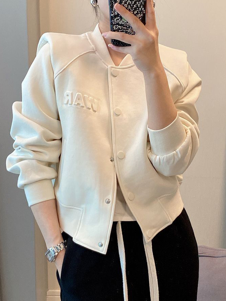 Buttons Loose Women's jacket Stand Collar Bomber Jacket Female Casual outwear korean Woman clothing spring autumn tops women F6.27#38