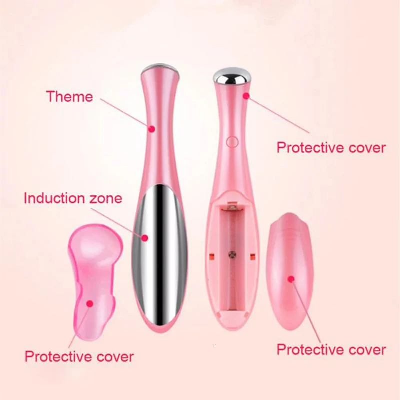 Electric eye massage pen small and portable beauty and eye care dry battery power lightweight portable 240713