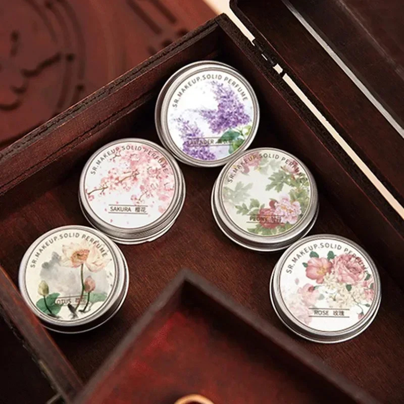 Women Solid Perfumes Peony //Sakura/Lavender Portable Balm Fresh Elegant Long-time Fragrances Body Antiperspirant Gift 240626