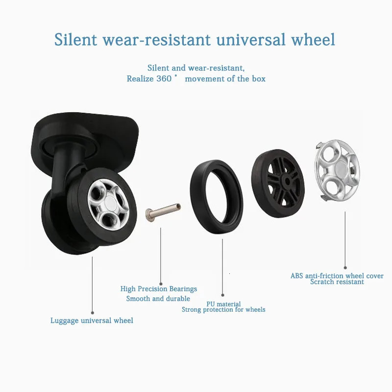 Suitable For A20 A-20 Wheel American Tourist 76A Suitcase Luggage Universal Wheel Trolley Box Accessories Repair Silent Roller 240627