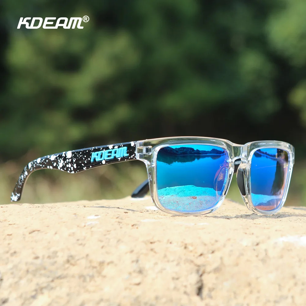 KDEAM Mens Polarized Sunglasses Square Casual Outdoors Sun Glasses Women Unisex Sunglass For Couple With Zipper Case 240626