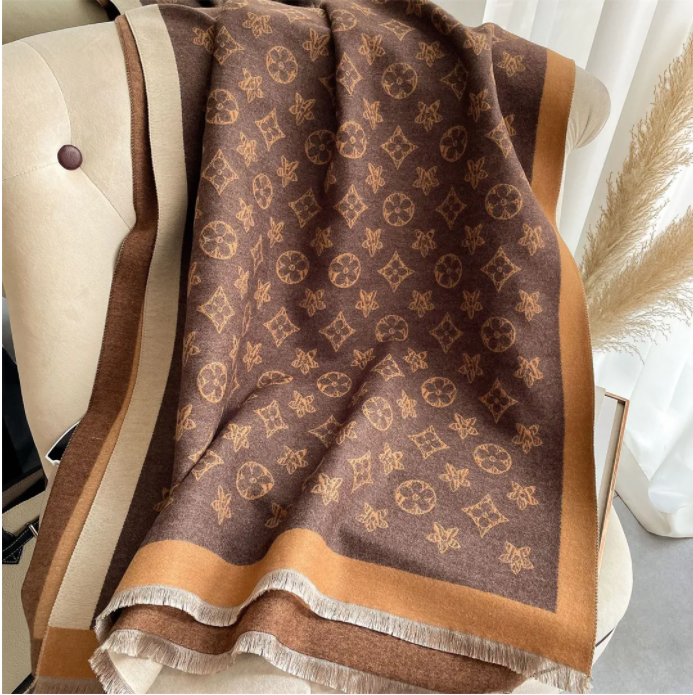 Luxury Designer Scarf Designer Winter Poncho Shawl Cashmere Scarf for Women Fashion Pashmina Wraps Thick Warm Female Blanke