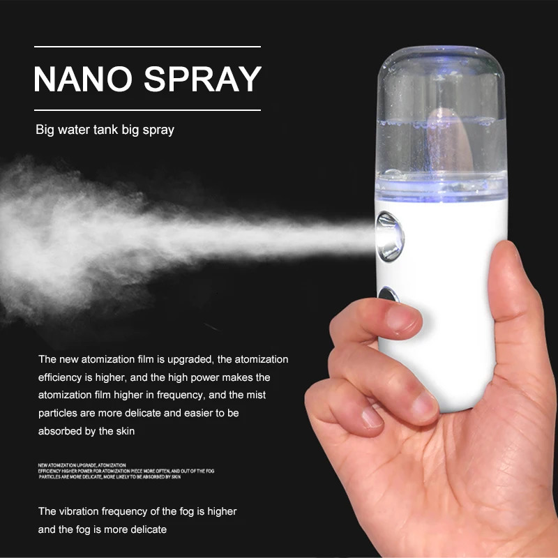 Sprayer Nano Mist Usb Rechargeable Portable Water Replenisher Cool Mist Maker Fogger Makeup Cosmetics Tool Face Steamer 240626