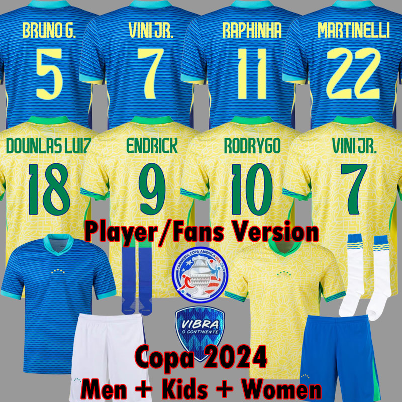 2024 Copa brasil soccer jerseys ENDRICK Camiseta de futbol PAQUETA MARTINELLI football shirt RODRYGO maillots football VINI JR RAPHINHA bRAZILS Kits 3XL 4XL
