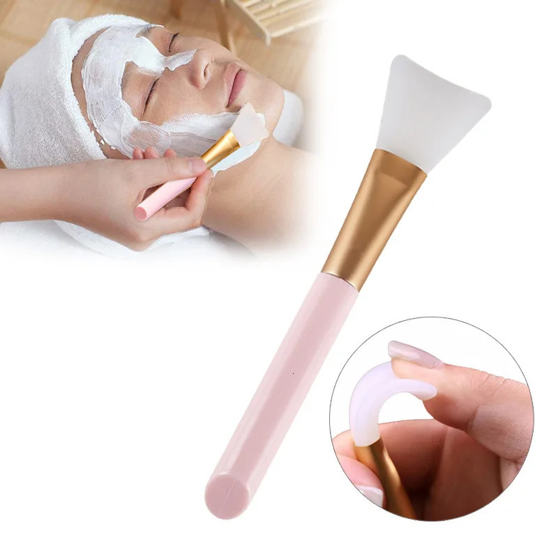 Silicone Mask Brush Face Skin Care Tool Soft-headed DIY Mud Film Adjusting Brush Inclined Tail Apply Face Beauty Tools 240626