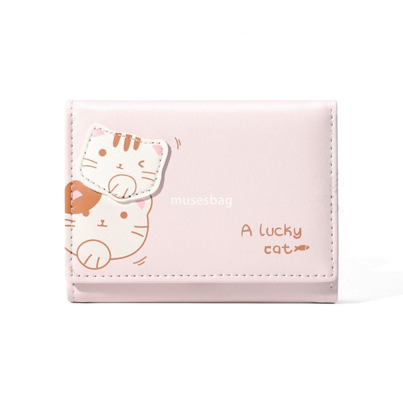 Designer Women's High end Fashionable and Cute Card Bag Fashionable and Minimalist PU Short 30% Discount Classic Lightweight Large Capacity Zero 