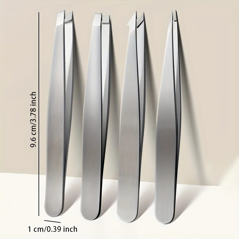 4pcs Professional Tweezers Set - Perfect For Eyebrow Hair Removal Splinter Ingrown Hair Removal For Men Women 240626