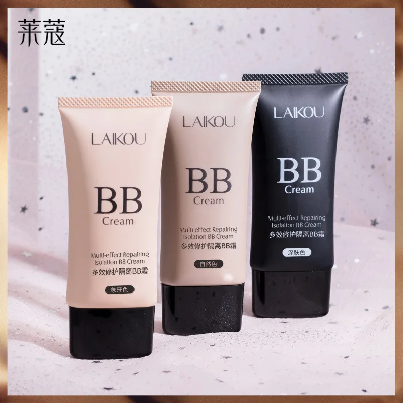 LAIKOU BB Cream Concealer Foundation Make Up Natural Dark Makeup Cosmetics Light Moisturizing Multi Sulution Blemish Balm Cream 240626