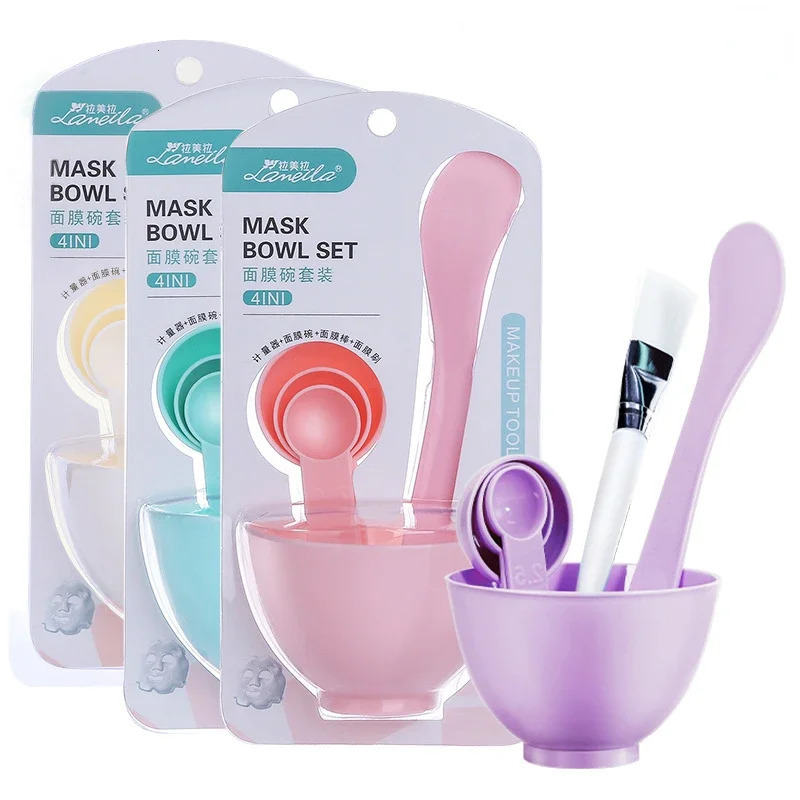 9/6/pcs Set Pink Mask Bowl Mask Full DIY Beauty Tools Mask Mixing Bowl Brush Spoon Stick Tool Face Care Kit 240626