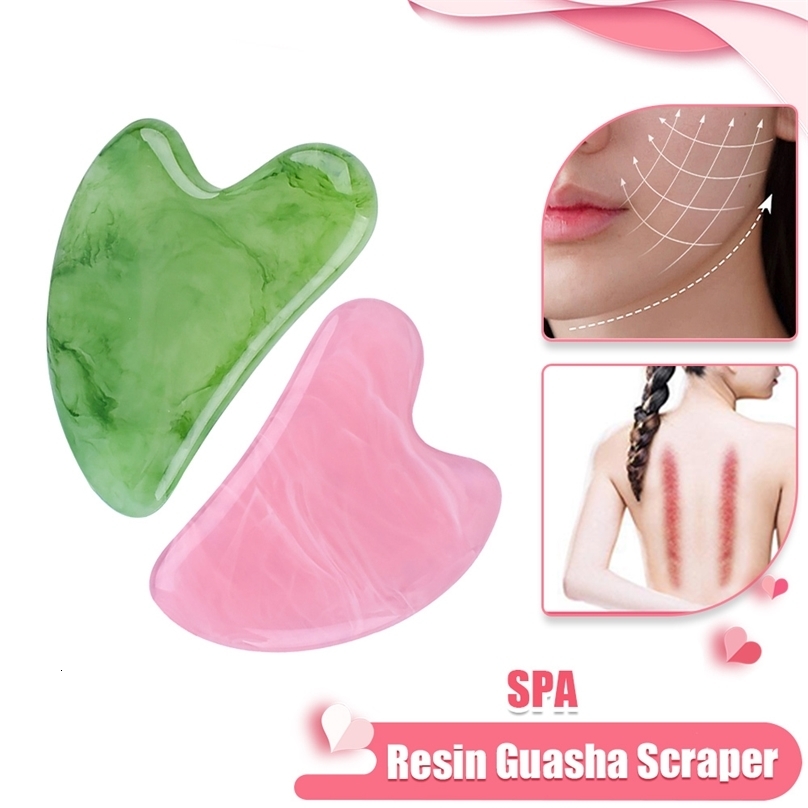 Resin Guasha Scraper Massager Gouache Scraper Face Massage Acupuncture Gua Sha Board Acupoint Eye Care SPA 240626