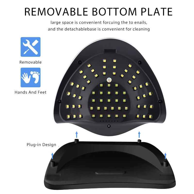 UV LED Nail Lamp Nail Dryer 57 LEDs Lamp Quick Drying Nail Gel Polish Manicure Pedicure Professional Nail Salon Lamp Dryer 240626