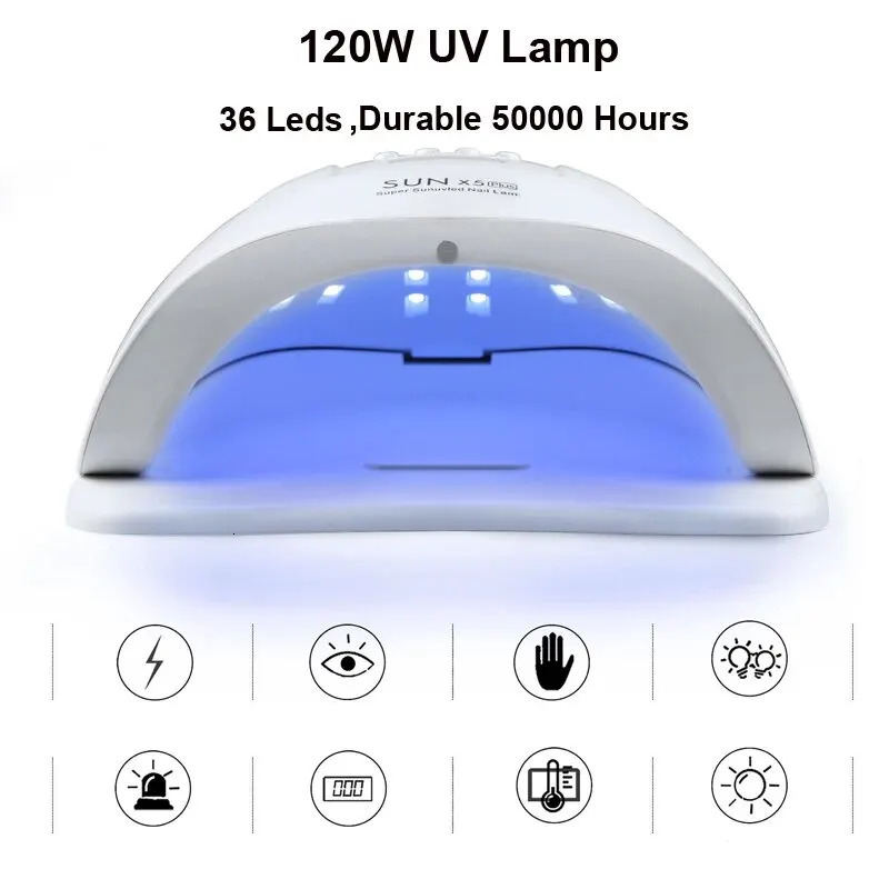 Sun X5 Plus UV LED Lamp For Nail Manicure 36 LEDS Professional Gel Polish Drying Lamps With Timer Auto Sensor Equipment Tools 240626