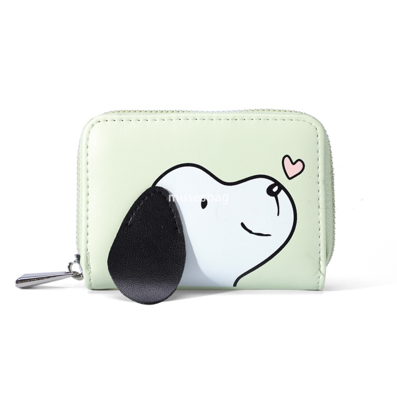High quality women's high-end feeling new zipper mini love puppy simple and fashionable versatile multi-functional multi card slot women's o