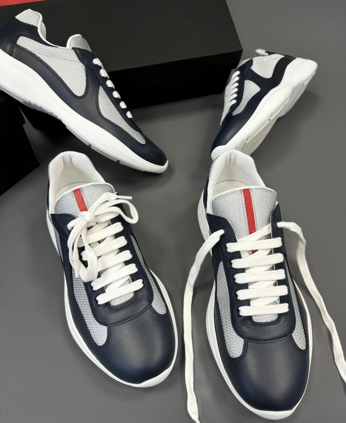 Americas Popular Designer Cup Low Top Sneakers Shoes Men Rubber Sole Runner Sports Fabric Patent Leather Mens Wholesale Discount Trainer With Box