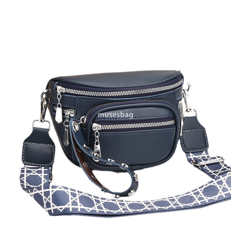 Street fashion niche design small bag summer new Korean version trend wide shoulder strap single shoulder bag women's crossbody bag underarm bag