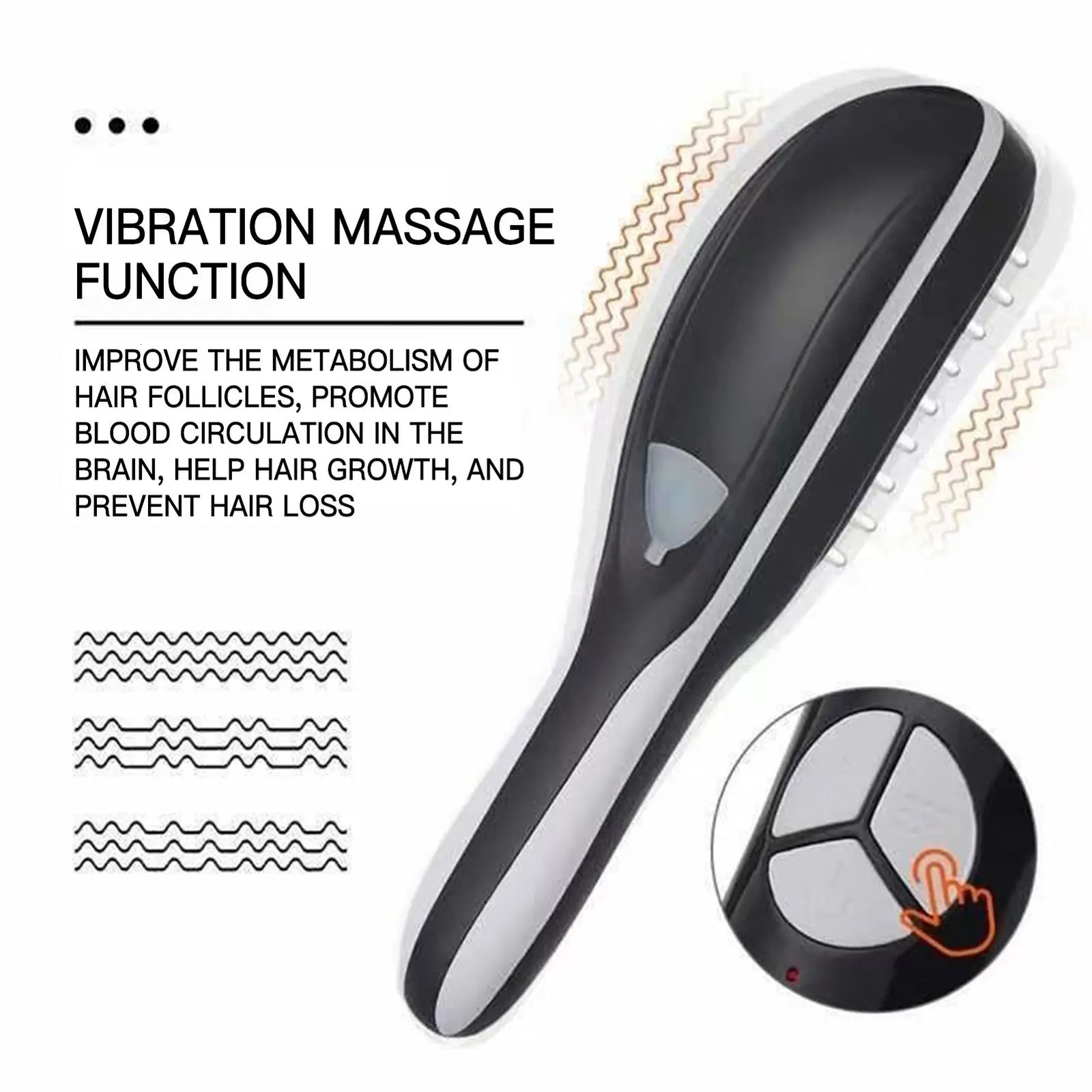 Electric Massage Comb Blue Red Light Vibration Head Massager Comb Oil Nano Sprayer Nourish Scalp Brush 240626