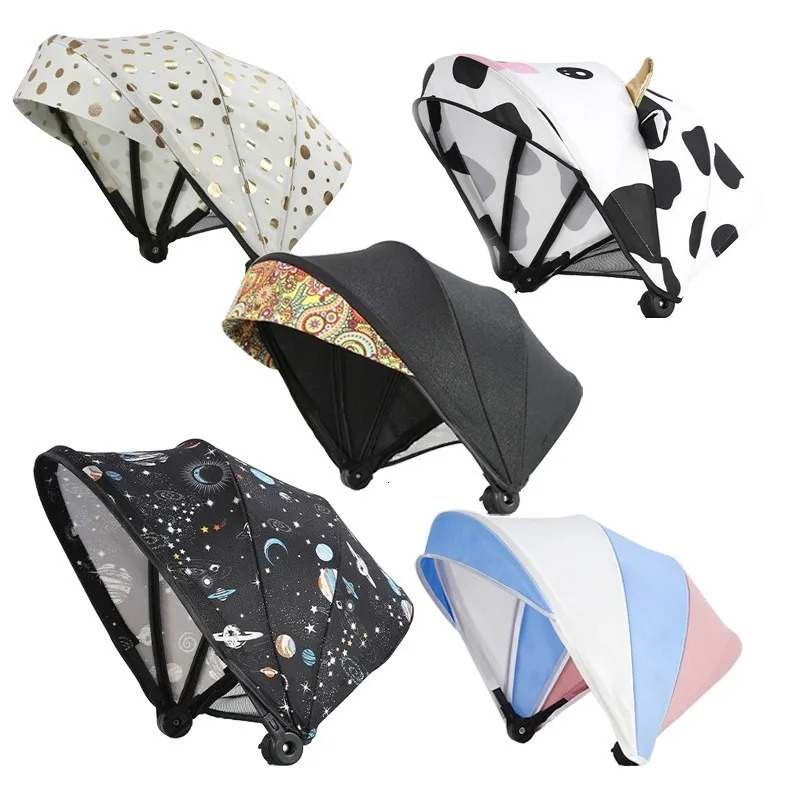 Baby stroller sun umbrella childrens chair tent rain and wind proof universal canopy adjustable sun visor UV protection 240617