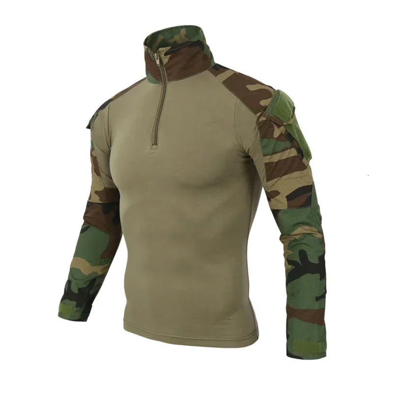 Mens Outdoor Tactical Hiking TShirtsHunting Camouflage Long Sleeve Hunting Climbing ShirtMale Breathable Sport Clothes 240620