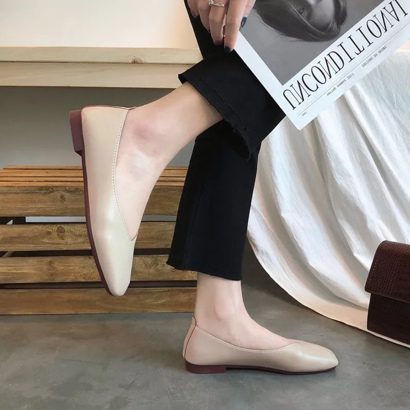 Marlisasa Women Cute Light Weight Spring Slip on Flat Shoes Lady Casual Brown Office Flats Summer Shoes Zapatos De Mujer F5268 240627