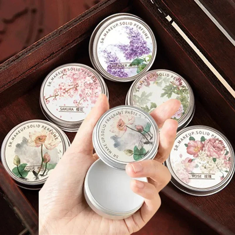 Women Solid Perfumes Peony //Sakura/Lavender Portable Balm Fresh Elegant Long-time Fragrances Body Antiperspirant Gift 240626