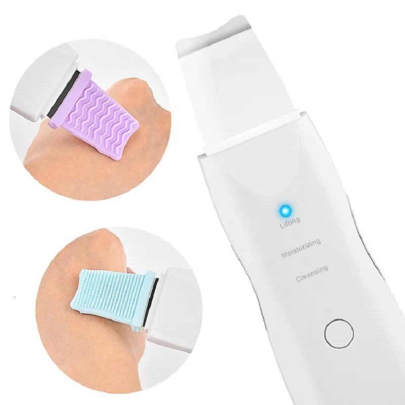 Vibration Massage Skin Scrubber Deep Face Cleaning Spatula Blackhead r Peeling Shovel Pore Cleaner Face Lift Tool 240626