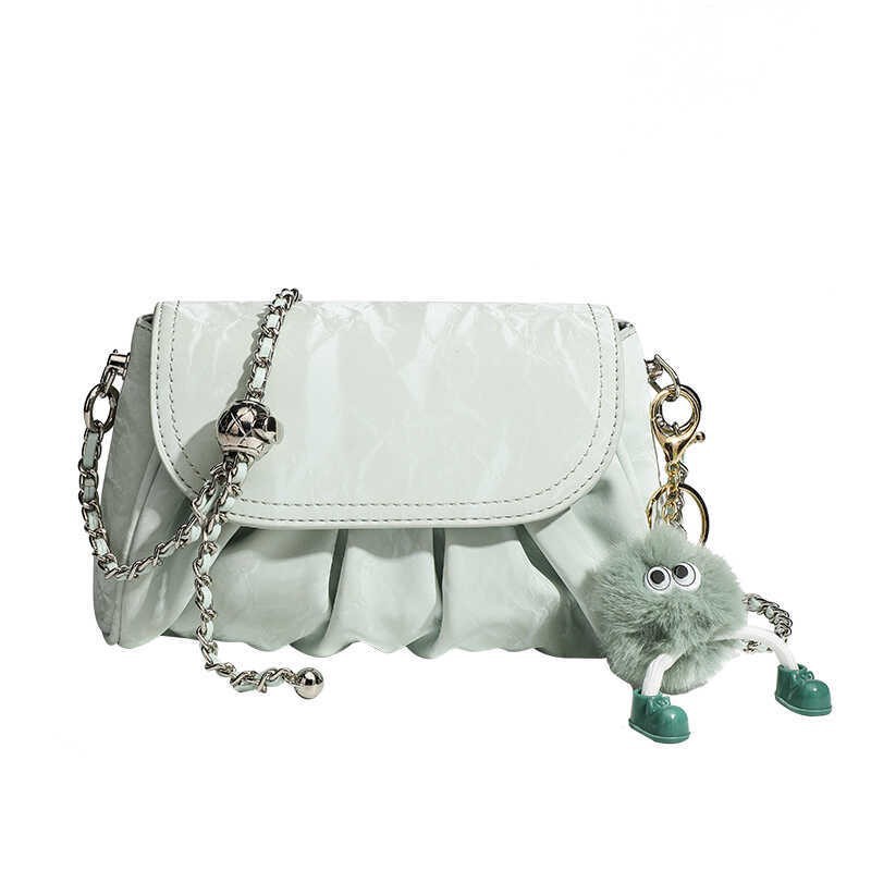 High quality chain texture crossbody small bag for women's new fashionable and versatile mobile phone small bag soft leather summer cloud bag