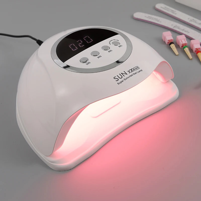 320W SUN X20MAX Nail Dryer Machine 72 LEDs UV LED Lamp for Nails Gel Polish Curing Manicure Lamp 10/30/60/99s Timer LCD Display 240626