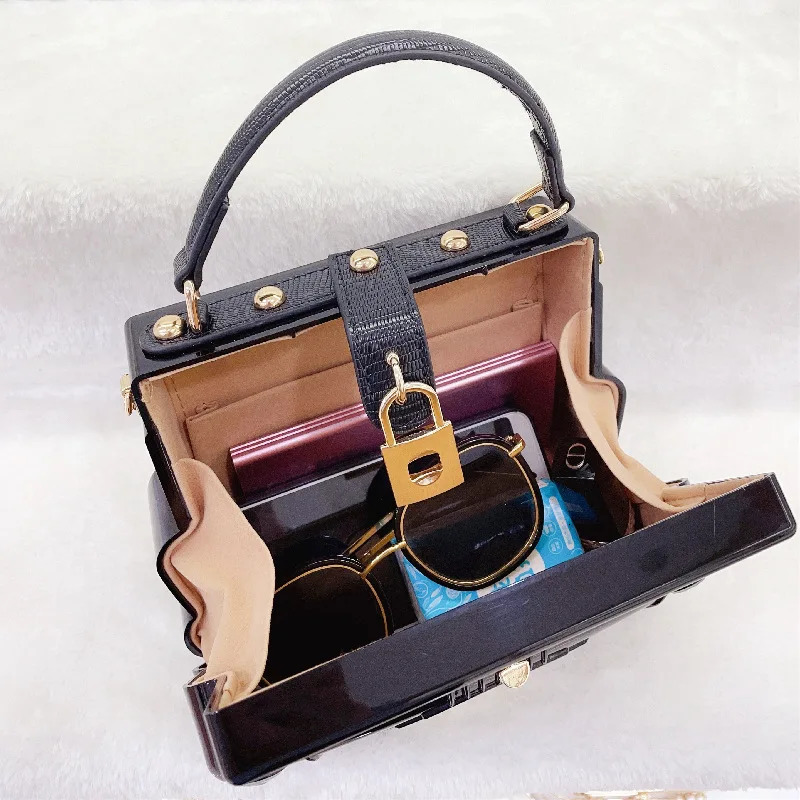 Black Car Shape Evening Bag Acrylic Box Style Top Handle Purse Women Shoulder Crossbody Handbag Wedding Party Clutch For Ladies 240615 4