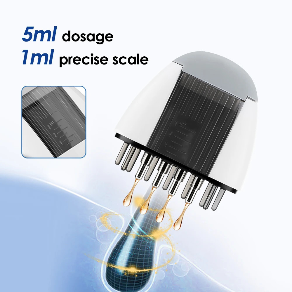 Scalp Applicator Mini Head Massager Roller Brush Essential Oil Medicine Liquid Applicator Red Light Massage Comb 240626