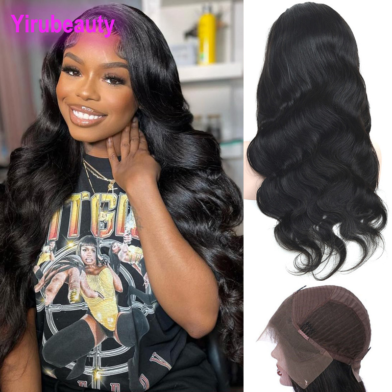 Brazilian Human Virgin Hair 13X4 Lace Front Wig Pre Plucked 150% 180% 210% Density Body Wave Malaysian Indian Lace Wigs Natural Color