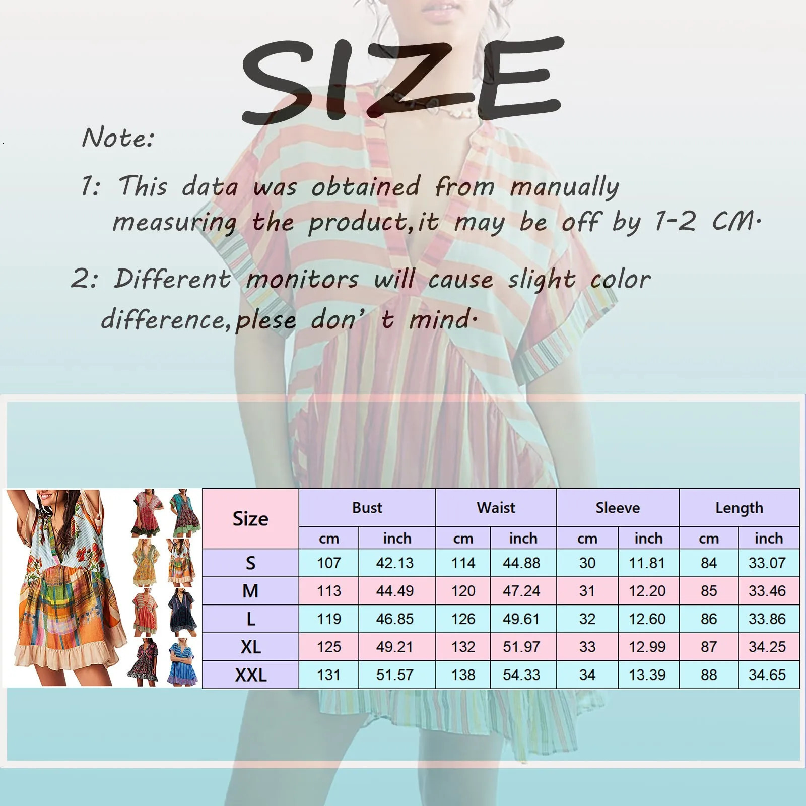 Fashion Summer Dresses Women Boho Flowy Dress Ruffle Mini Deep V Neck Casual Floral Vestidos Midi 240627