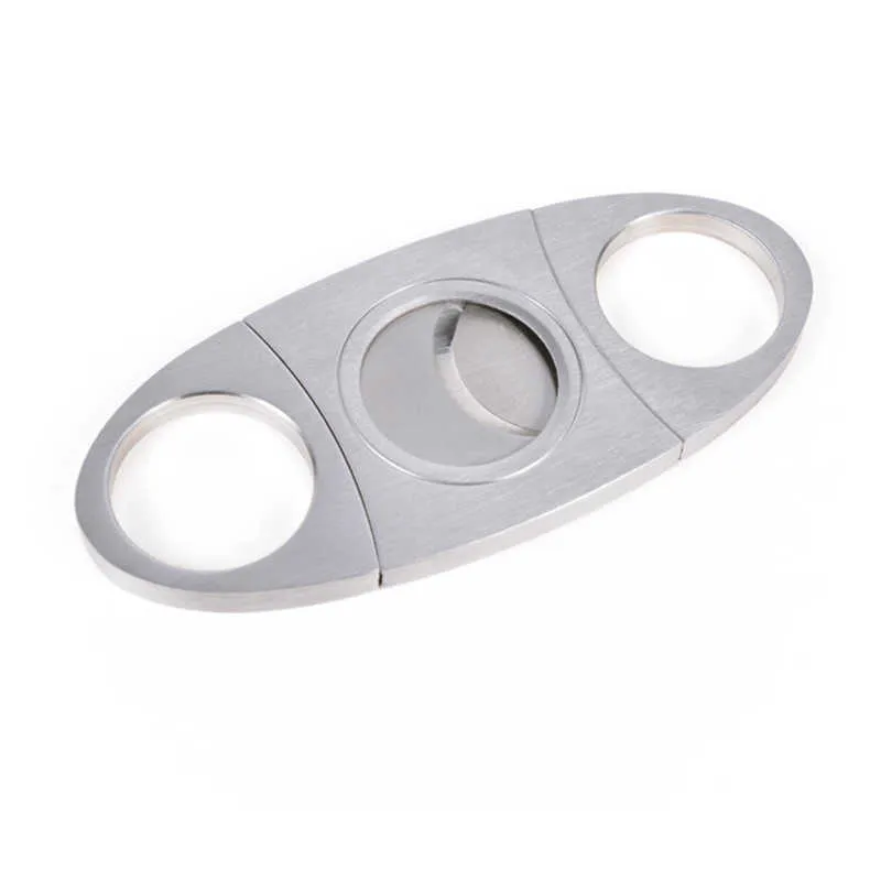 Stainless Steel Cigar Cutter Knife Portable Small Manual Double Blades Cigars Scissors Metal Cut Devices Tools Smoking Accessories