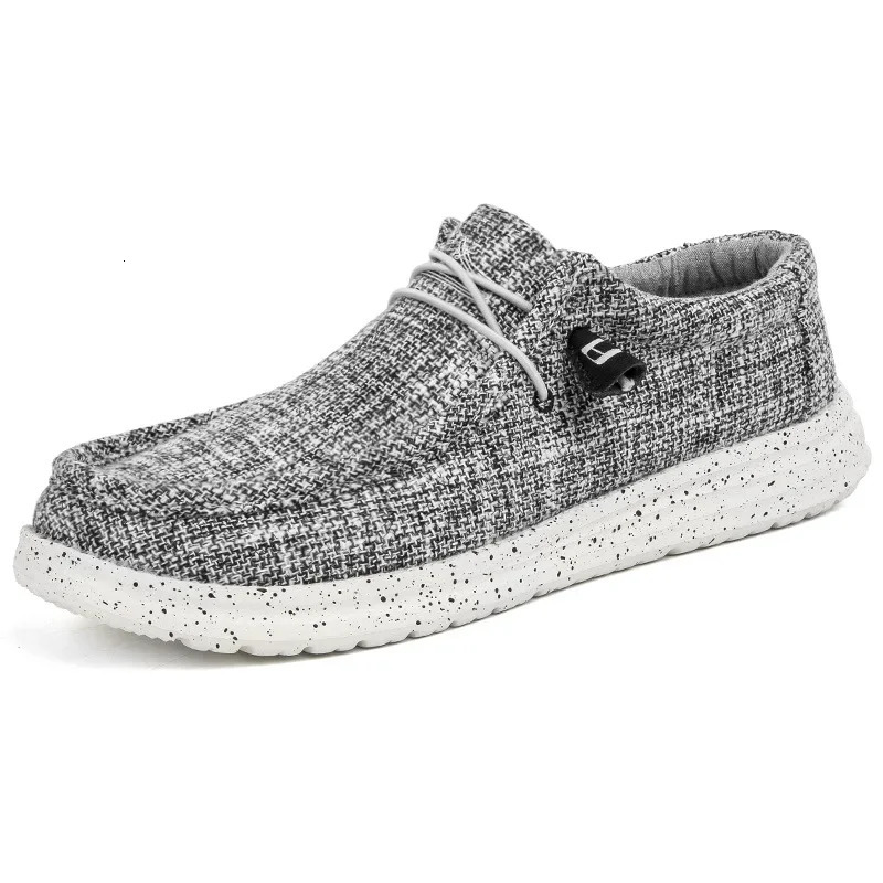 Mens Lightweight Comfy Slip-On Casual Shoes Breathable Non-Slip Canvas Shoes Spring And Summer 240626