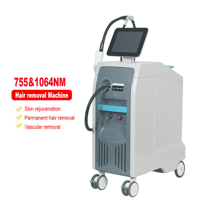 755Nm/1064Nm Long Pulse Nd YAG Laser Skin Therapy Permanent Tattoo Removal Machine