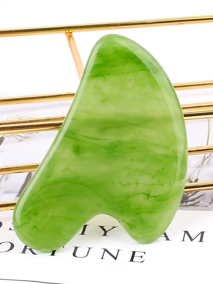 Natural resin Gua Sha Massage Board Rose Face Massager Scrapers Tools For Face Neck Back Body SPA Massage Tools 240626