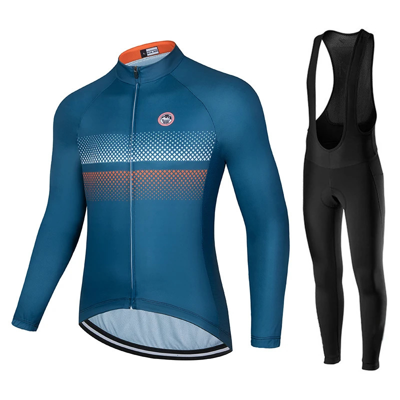 Spring Cycling Clothing Men Long Sleeve Outdoor Set Ropa Ciclismo Autumn Jersey MTB Bicycle Clothes Breathable 240620