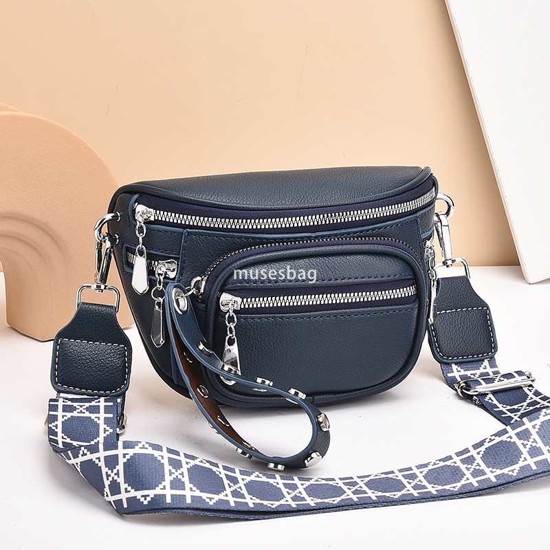 Street fashion niche design small bag summer new Korean version trend wide shoulder strap single shoulder bag women's crossbody bag underarm bag