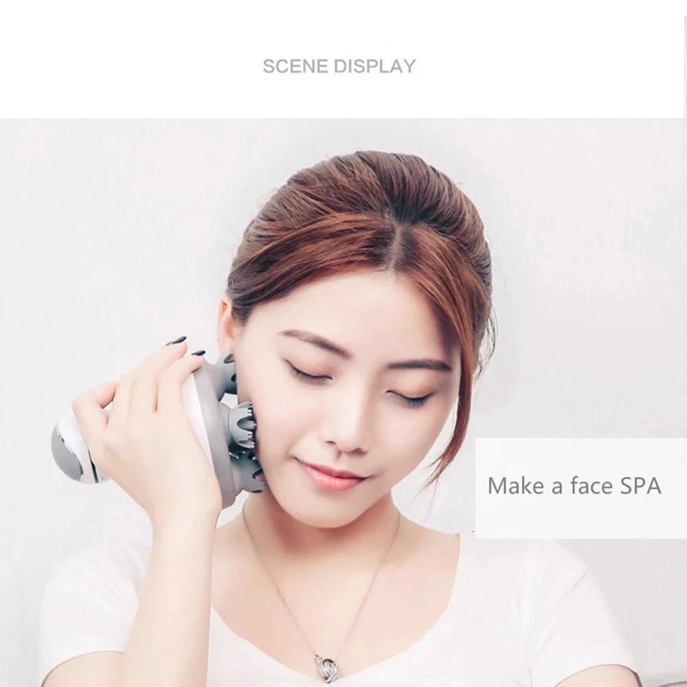 Electric Head Massager 3D Wireless Scalp Massager Waterproof Body Massage Health Care Shoulder Neck Deep Tissue Kneading Massage 240626